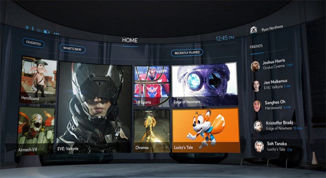 oculus menu