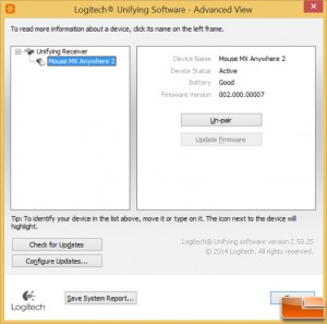 logitech unifying software