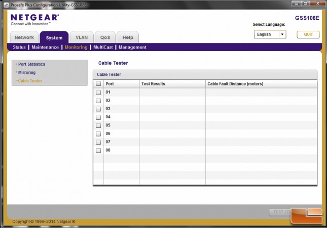 Netgear Click Switch Cable Test