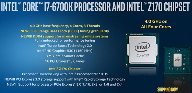 Intel Core i7-6700K Highlights