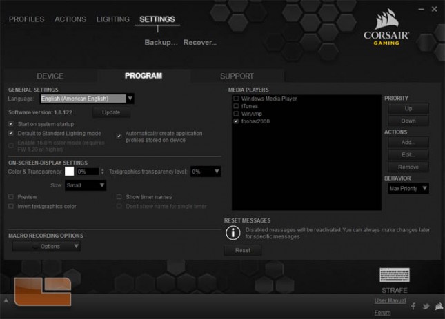 Corsair Utility Engine for Strafe