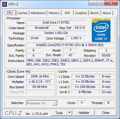 CPU-Z 1.73