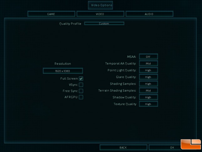 Ashes of the Singularity Game Settings