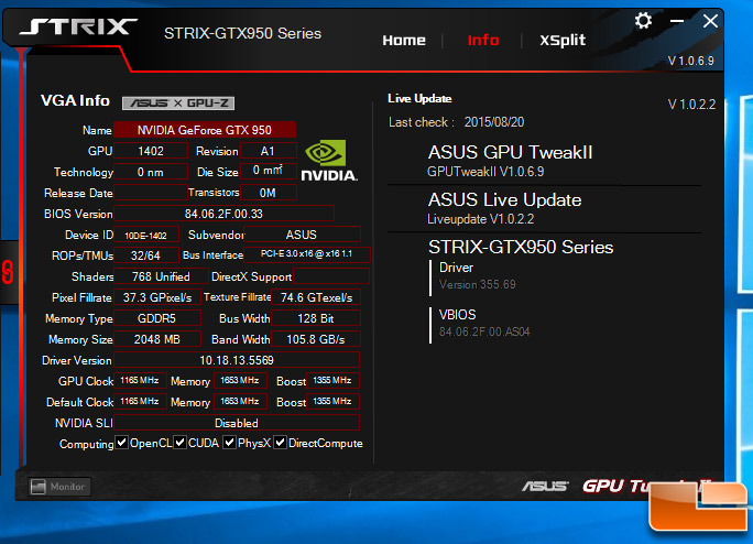 NVIDIA GeForce GTX 950 2GB Video Card Review - ASUS STRIX GTX 950 - Page of 15 - Legit Reviews