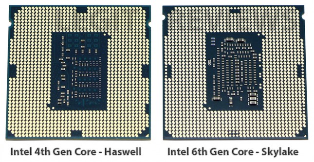 Intel Haswell versus Skylake Pins