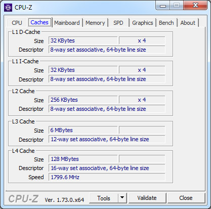 CPU-Z L4 Cache
