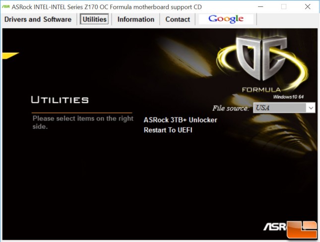 ASRock-Z170-OC-Formula-Software-Utilities