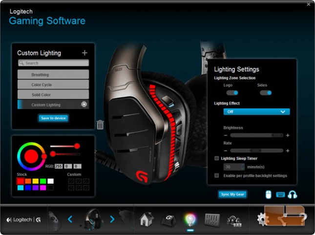 G633 Logitech Gaming Software