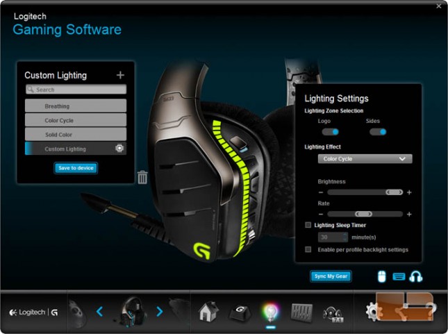 G633 Logitech Gaming Software