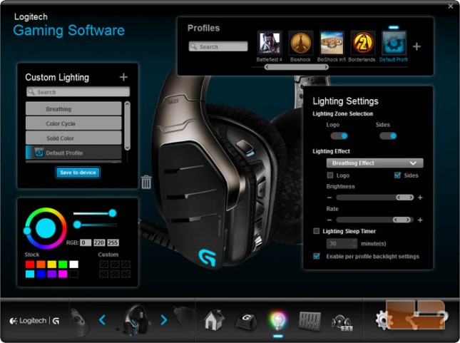 G633 Logitech Gaming Software