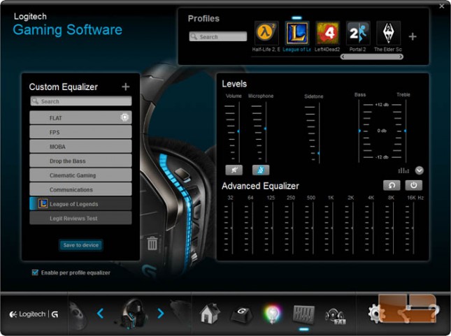 G633 Logitech Gaming Software