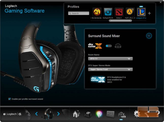 G633 Logitech Gaming Software