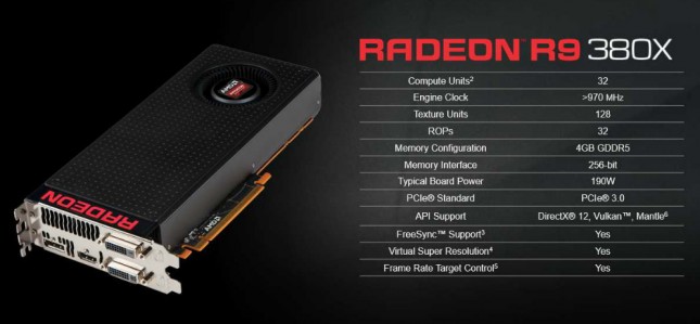 Radeon R9 380x Specs