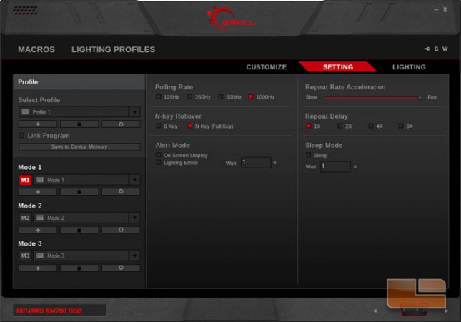 G.SKILL RIPJAWS KM780 Software