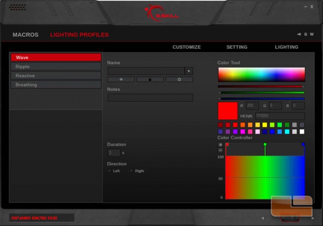 G.SKILL RIPJAWS KM780 Software