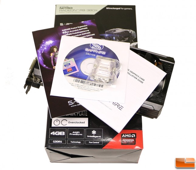 Sapphire R9 380X Video Card Retail Box Bundle