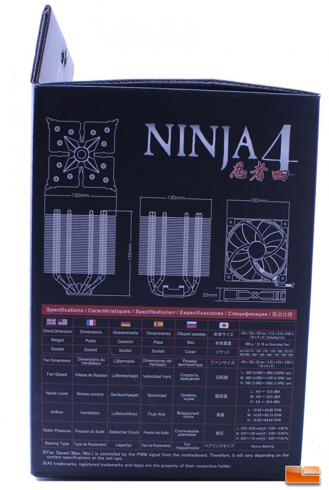 Ninja 4 specifications on the retail packaging