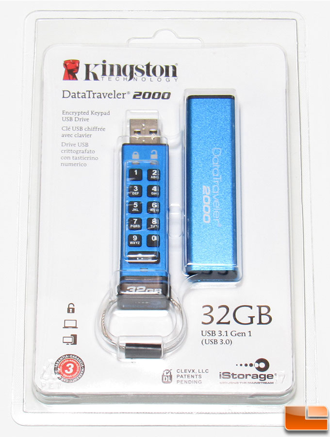 Test : Kingston DataTraveler 2000 32 Go, une clé USB rapide et totalement  sécurisée