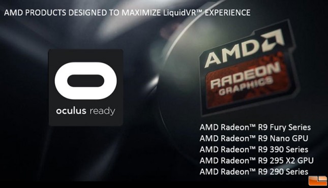 AMD Oculus Ready GPUs