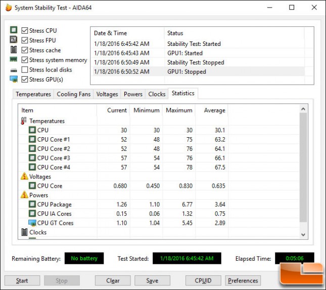 Intel Compute Stick Temperature