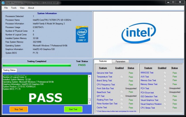 intel diagnostic tool