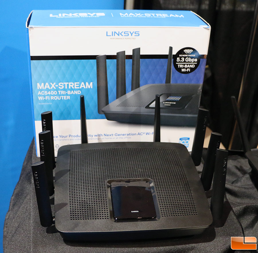 Black Max-Stream AC5400 MU-Mimo Fast Wireless Router Linksys Tri-Band Wifi Router for Home 