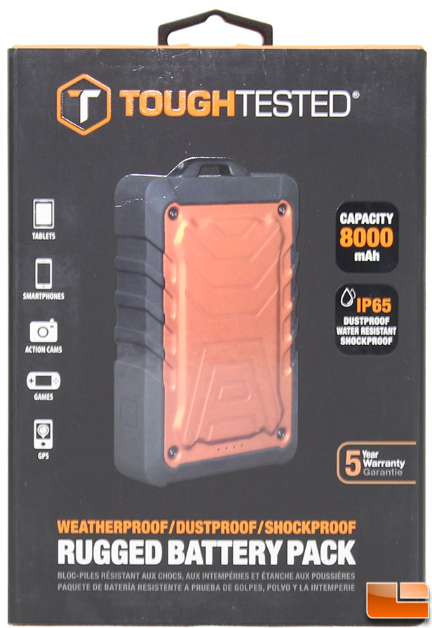 oughTested TT-PBW85 8000mAh Rugged Power Bank