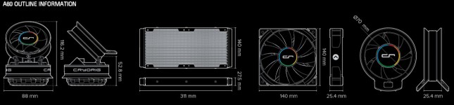 Cryorig A80 Technical Outline