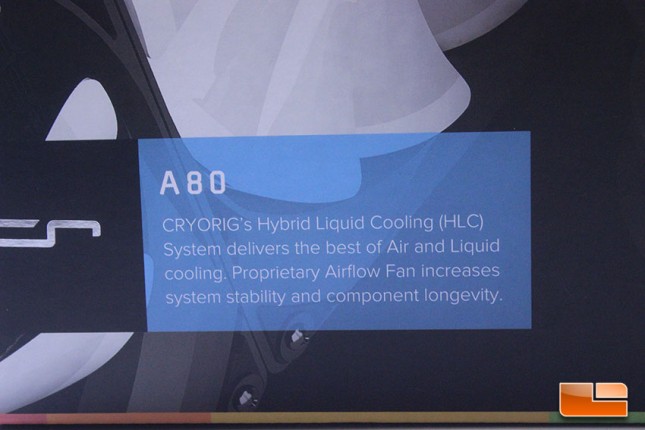 Cryorig A80 Box Front with marketing literature