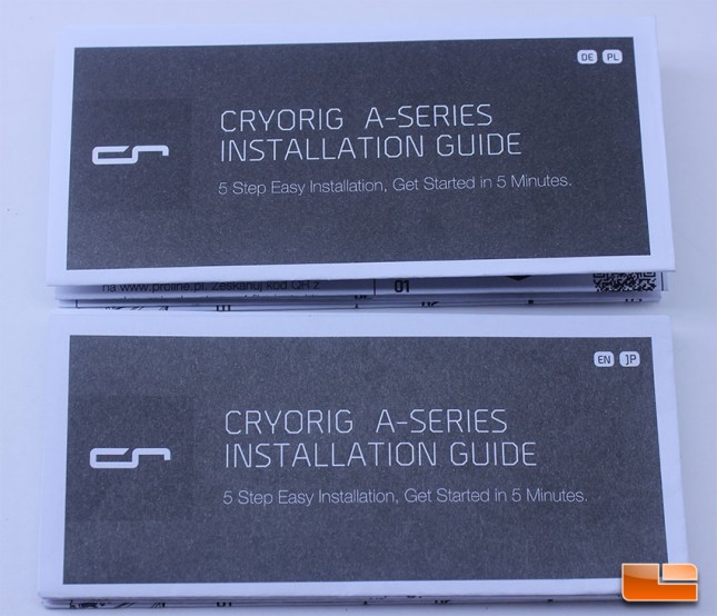 Cryorig A80 Installation Manuals