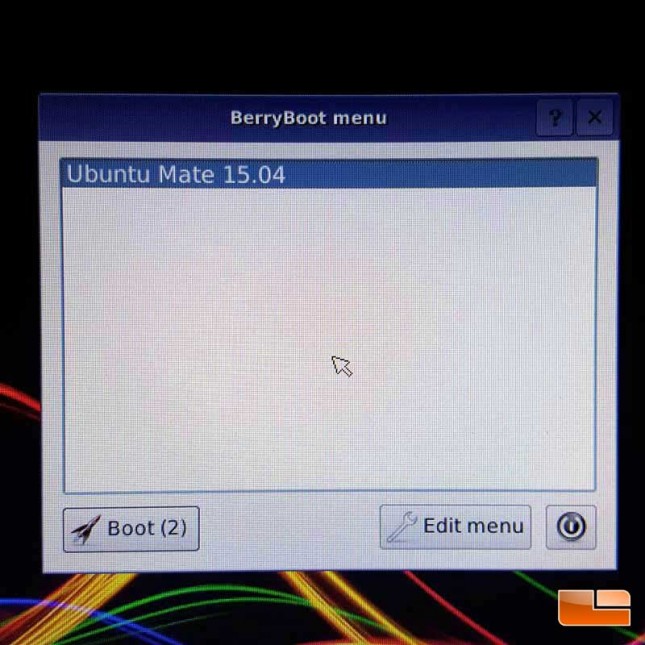 WD PiDrive BerryBoot Boot Menu