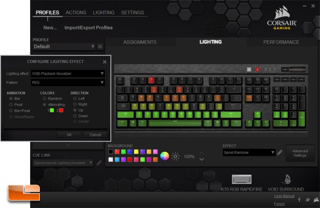 CUE with Corsair K70 RGB RAPIDFIRE