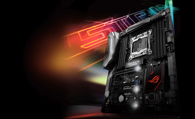 ASUS ROG STRIX X99 Gaming motherboard lighting