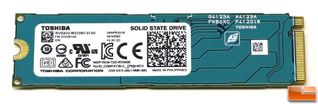 Toshiba-OCZ RD400 512GB M.2 PCIe SSD Backside