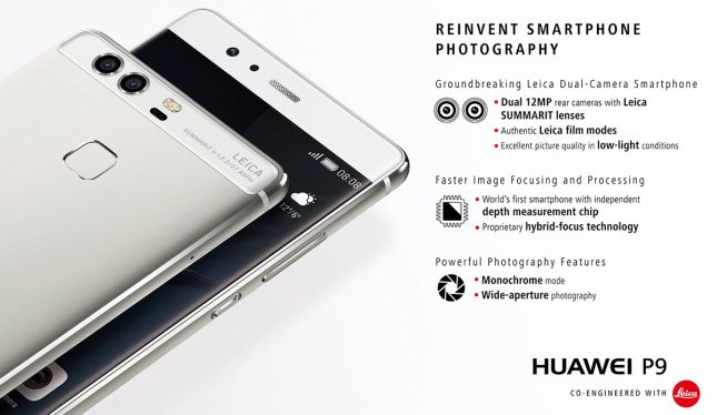 Huawei P9 camera info