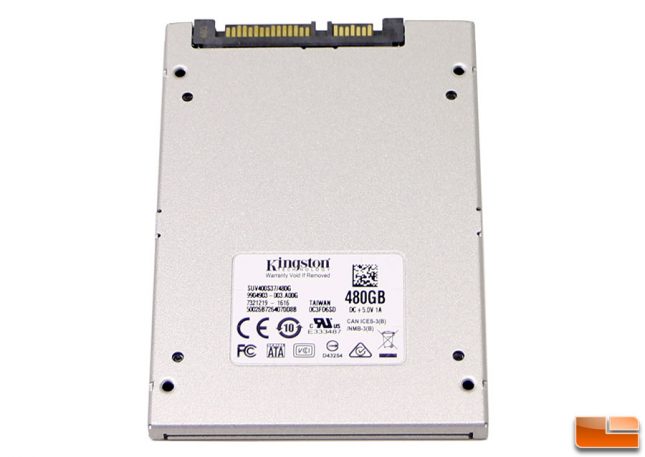 Kingston UV400 SATA SSD Back Cover