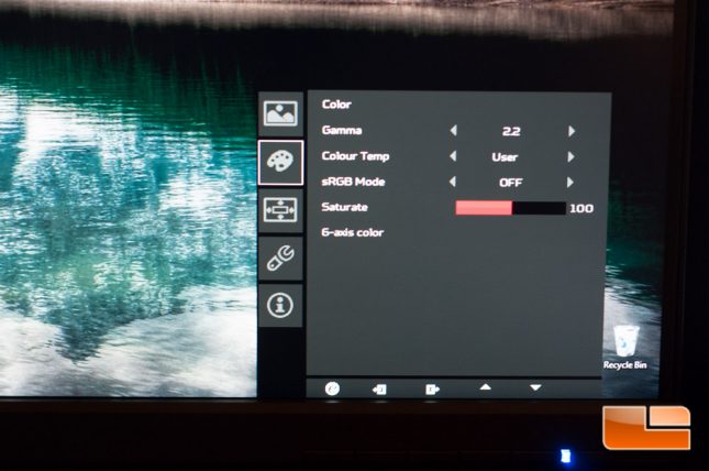 Acer Predator XB271HU - On-Screen Menu