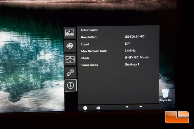 Acer Predator XB271HU - On-Screen Menu