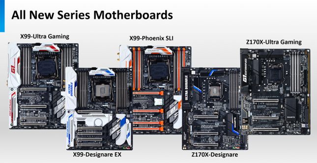 Gigabyte New Motherboards