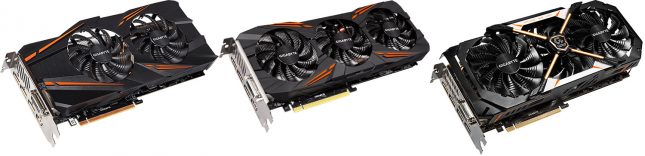 Gigabyte GeForce GTX 1070 Video Card Models