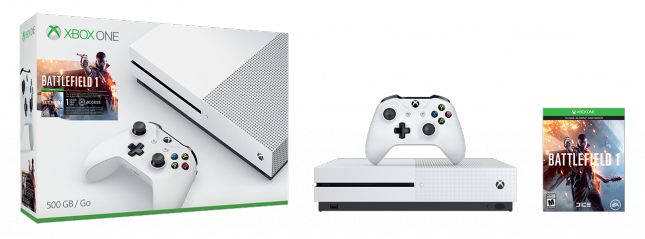 battlefield 1 xbox one s 500gb white