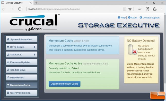 crucial storage executive Momentum cache
