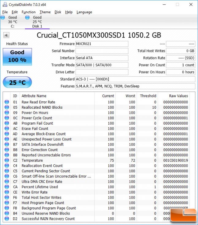 MX300 1TB CrystalDiskInfo