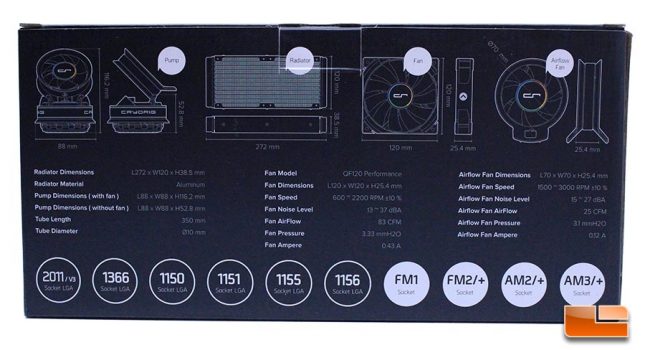 Cryorig A40 Ultimate Box Rear w/Specifications