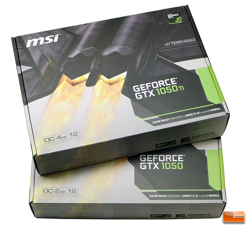MSI GeForce GTX 1050 4GB and GeForce 1050 2GB Video Card - Legit