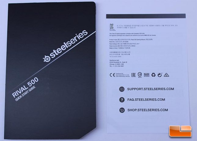 SteelSeries Rival 500 Quick User Guide