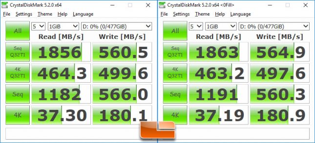 Intel SSD 600p CrystalDiskMark