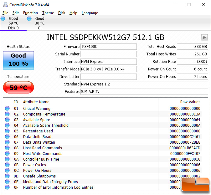 SSD Intel ROM режим. Temp p