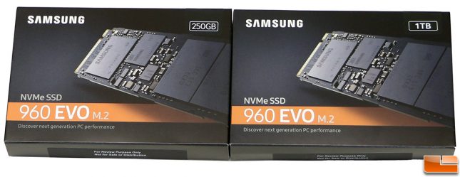 Samsung SSD 960 EVO PCIe SSDs