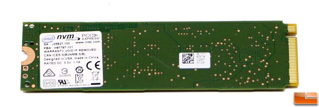 The Intel SSD 600P Series is Single-Sided